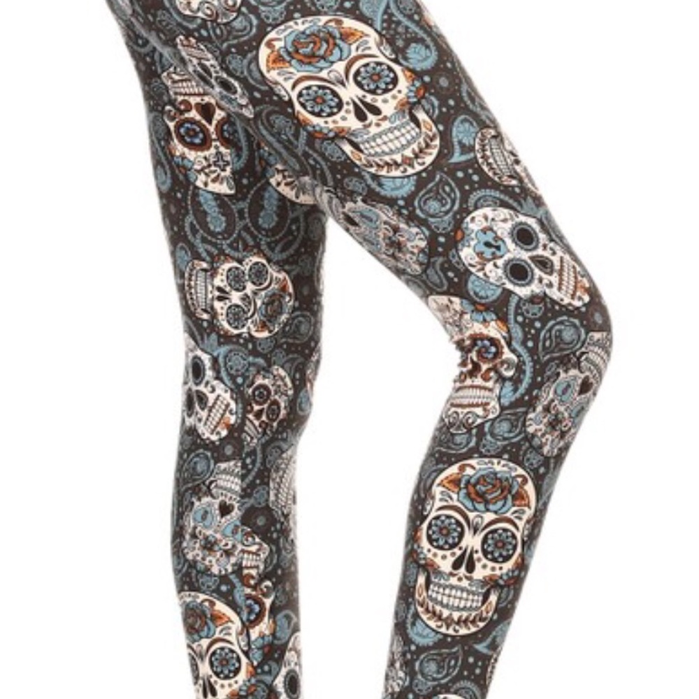Dia de los muertos leggins brand‎ new one size fits small -large
